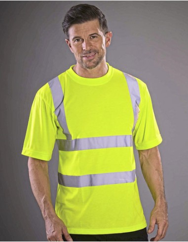 YOK-HVJ410-Two Band et Brace Hi-Vis T-Shirt